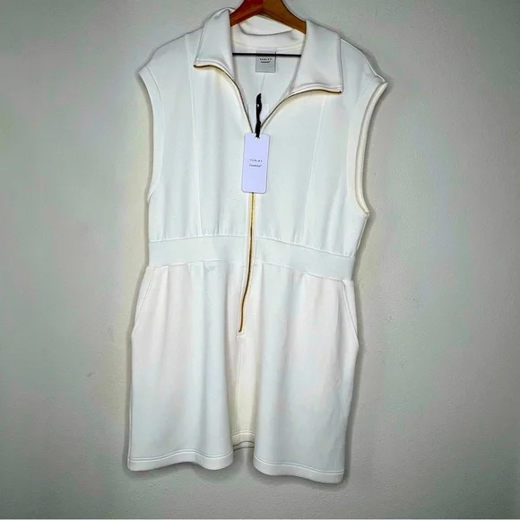 Varley Rosannah Zip Dress in Egret, size XL NWT - Picture 3 of 6